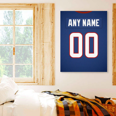 Houston Jersey Custom Canvas Print Wall Art for Boy Girl Men Women Football Personalized Canvas Art
